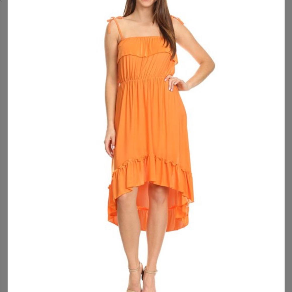 🧡 Ruffled High Low Dress 🧡